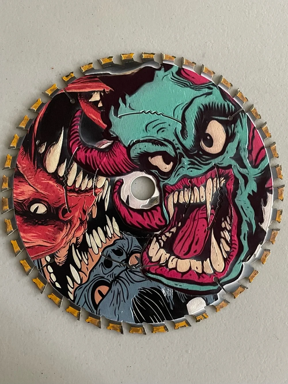 Monster Saw Blade Decoration for Shop Man-cave or Fathers Day Present